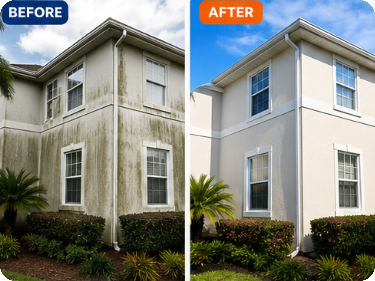 House Washing Before and After